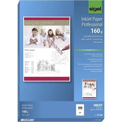 Sigel Inkjet Paper Professional IP286  Inkjet printer paper A4 160 g/m² 100 sheet Bright white