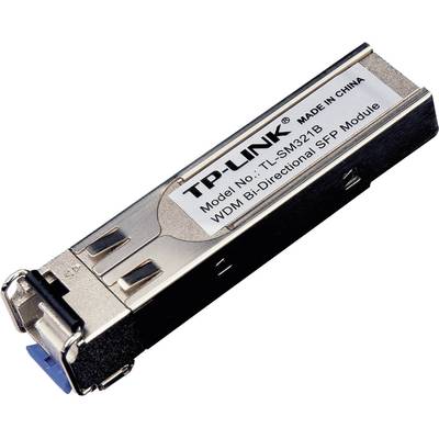 A TP-Link WDM Bi-Directional SFP Module with the model number 'TL-SM321B', manufactured in China.