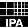 'IPA' logo with a graphic element of white squares on a black background.