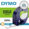 Label printer label with the inscription 'DYMO', 'MADE IN EUROPE', 'ORIGINAL LABELS'. Shows DYMO logo and tape cassette.