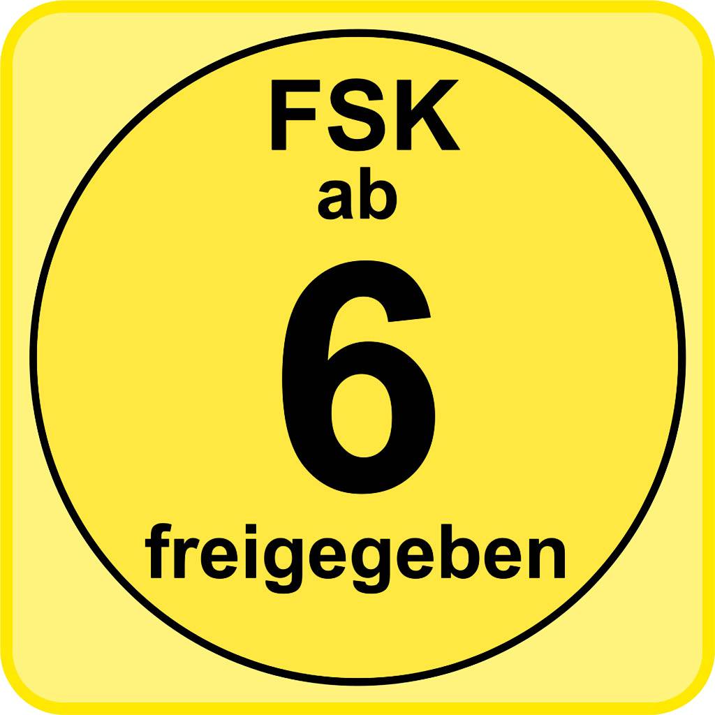 Rated 6+: This symbol indicates that the content is suitable for children aged 6 and above.