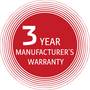 3-year manufacturer's warranty