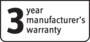 3-year manufacturer's warranty