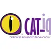 'CAT-iq Cordless Advanced Technology' logo with a stylised yellow cat's eye and purple lettering.