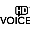 Logo with the text 'HD Voice'. The 'HD' is in a speech bubble, highlighting a focus on high voice quality.
