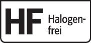 'HF Halogen-Free' label, indicating that the product contains no halogen substances.