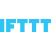 The image displays the IFTTT logo with brown letters on a white background.
