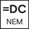 'DC' symbol on a black background, with 'NEM' in white underneath.