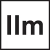 Black square with white, stylised letters 'llm'.