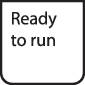 The image shows a square symbol with rounded corners and the letters 'RtR' in the top left corner.