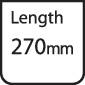 'Sign with inscription: Length 270 mm.'