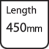 Rectangle with the inscription "Length 450mm".
