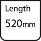 A sign shows the inscription 'Length 520 mm'.