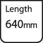'Length 640 mm' is written in a rectangular field.