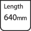 'Length 640 mm' is written in a rectangular field.