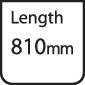 'Sign with the inscription: Length 810 mm.'