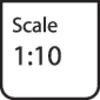 'Scale 1:10' is written in black on a white background.
