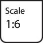 'Scale 1:6' is written on a white information sign.