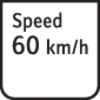 'Speed 60 mph' on a rectangular road sign.