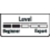 'Skill' indicator with five boxes, two of which are white; 'Beginner' on the left, 'Professional' on the right. Indicates progress or difficulty level.