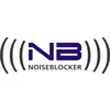 Company logo for 'Noiseblocker' with stylised sound waves on the left and right sides of the letters 'NB' in blue.