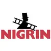 Brand logo for 'Nigrin': Black silhouette of a chimney sweep with a ladder, with the name 'Nigrin' in red lettering underneath.