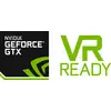 'NVIDIA GeForce GTX and VR Ready logo' indicates support for virtual reality applications.
