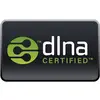 'DLNA Certified' logo in green and white on a black background, symbolising device compatibility within the home network.