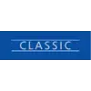 The image shows a blue rectangle with the white, centrally aligned word 'CLASSIC'.