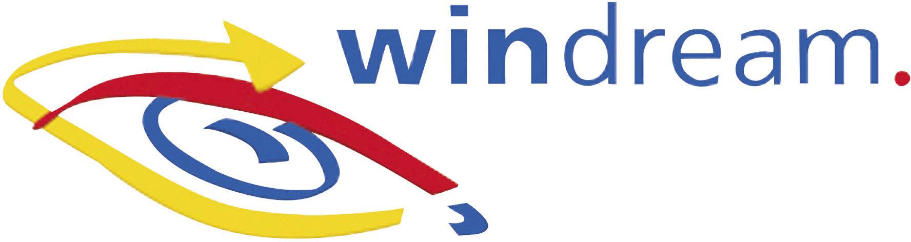Logo with a stylised eye in Yellow, Red and Blue, alongside the text 'windream.' in Blue and Red.