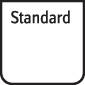 A simple symbol with the inscription 'Standard', commonly used in technical or normative contexts.