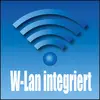 Wi-Fi symbol over a blue background, with the text 'Wi-Fi integrated' underneath.