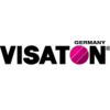 Visaton logo: The text 'VISATON' in large black letters with a purple circle, with 'GERMANY' in smaller text above.