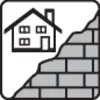 Image of a house next to a wall.