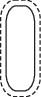 Abstract black and white pattern: a vertically oriented, oval rectangle.