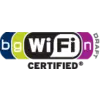'Wi-Fi CERTIFIED' Logo with the letters 'b', 'g', 'n' surrounded by three semicircles representing different Wi-Fi standards.
