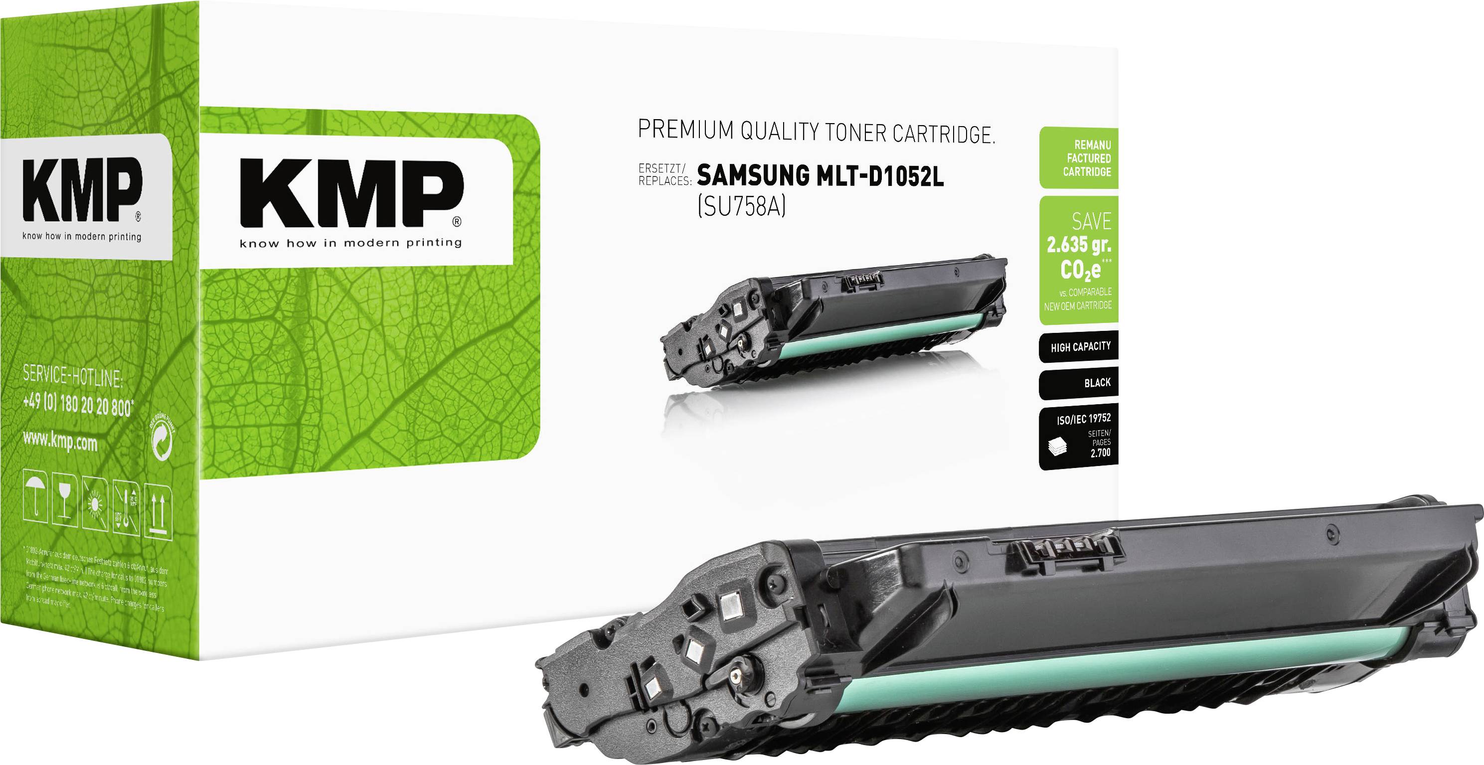 KMP Tóner reemplaza Muratec, Samsung MLT-D1052L Compatible Negro 2700 Lados SA-T44 1255,HC00-0