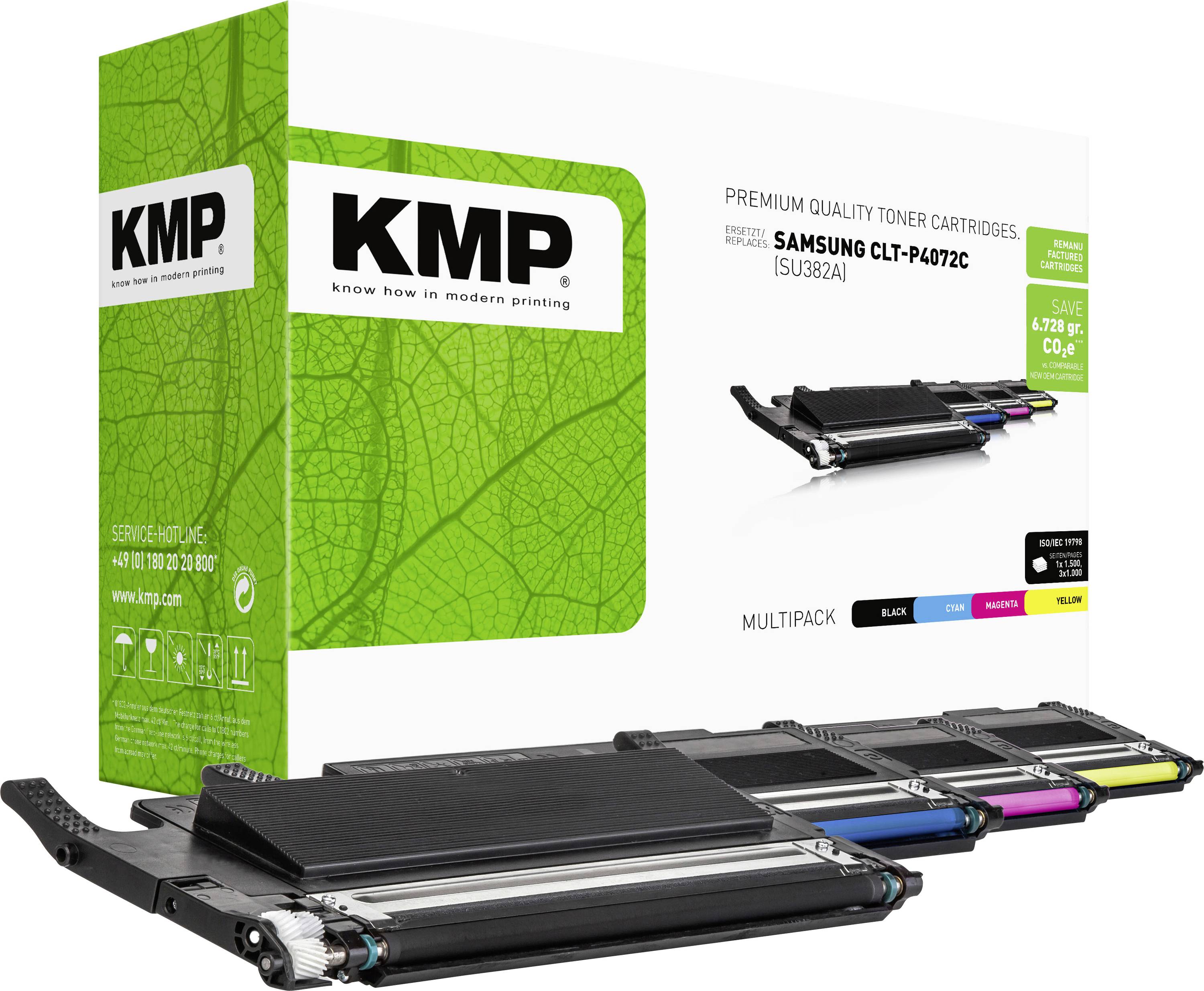 KMP Tóner reemplaza Samsung CLT-P4072C, CLT-K4072S, CLT-C4072S, CLT-M4072S, CLT-Y4072S Compatible Paquete combinado Negr-0