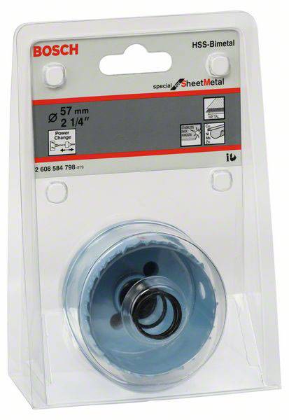 Bosch Accessories Lochsäge HSS-Bi-Metall 57mm Sheet Metal Power Change 2608584798 Sierra de corona 57 mm 1 ST-1