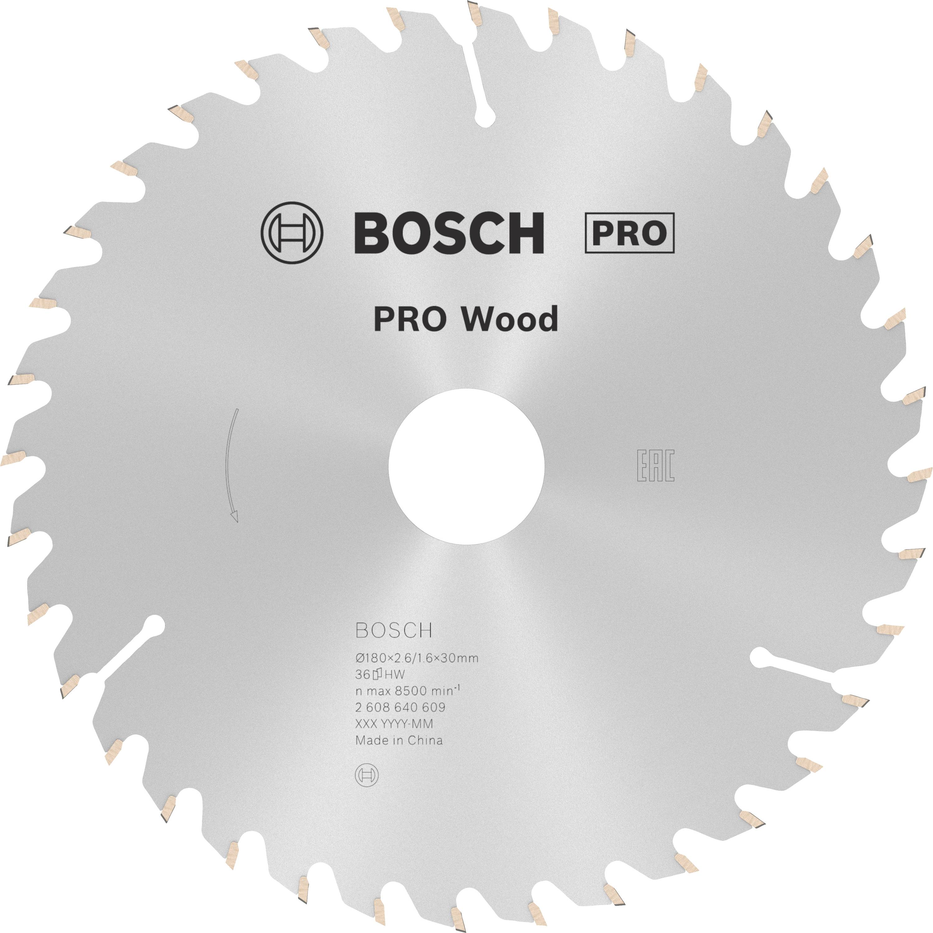 Bosch Accessories Optiline 2608640609 Hoja de sierra circular de metal duro 180 x 30 x 2.6 mm Número de dientes: 36 1 UD-0