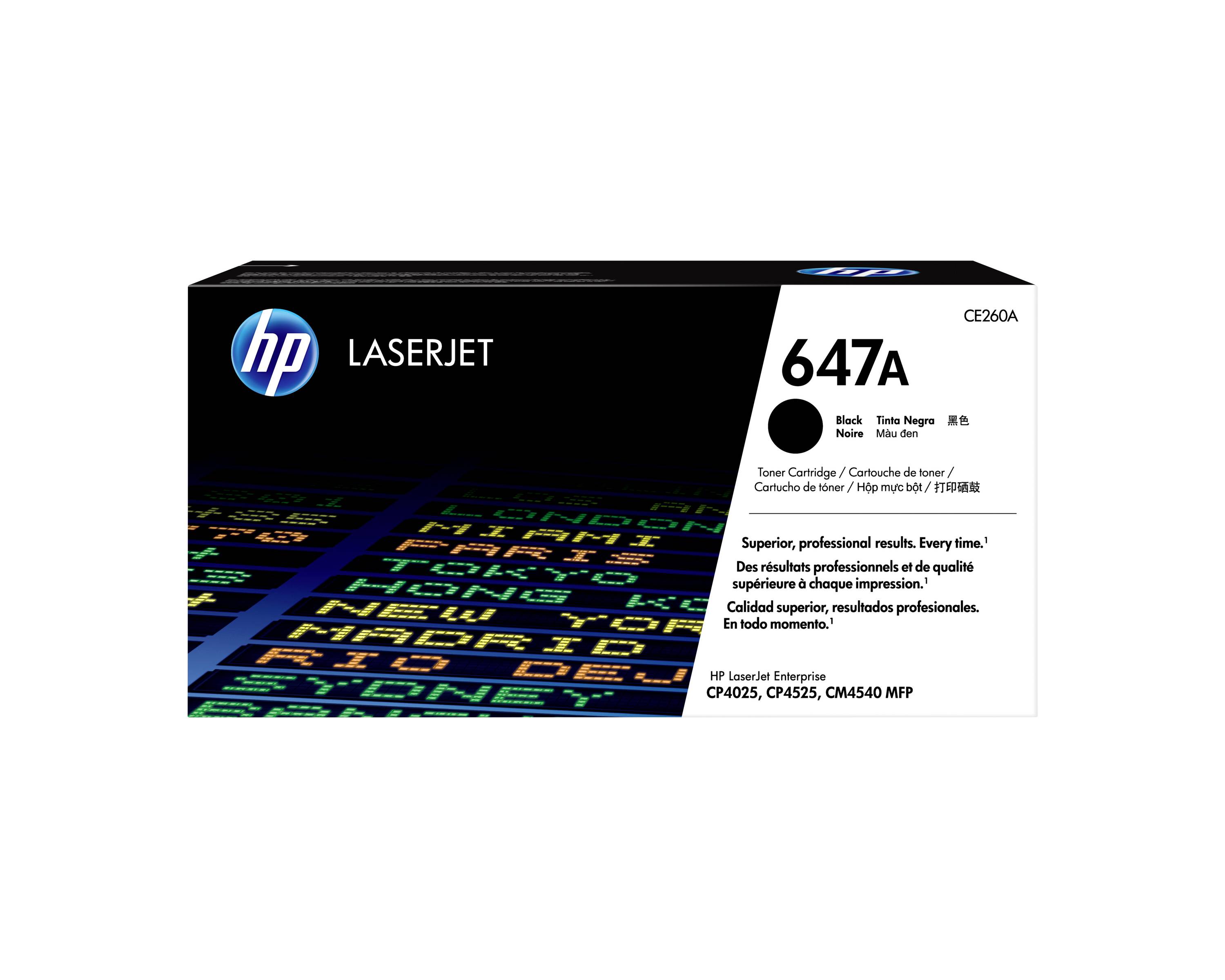 HP Tóner 647A Original Negro 8500 Lados CE260A-0