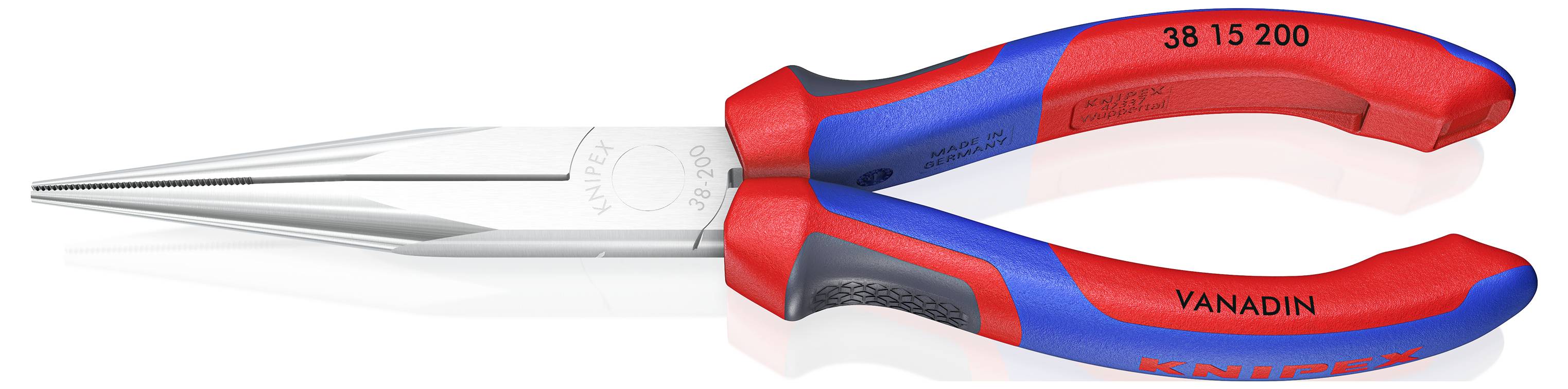Knipex 38 15 200 Electrónica y mecánica de precisión Alicates de punta plana Recto 200 mm-1