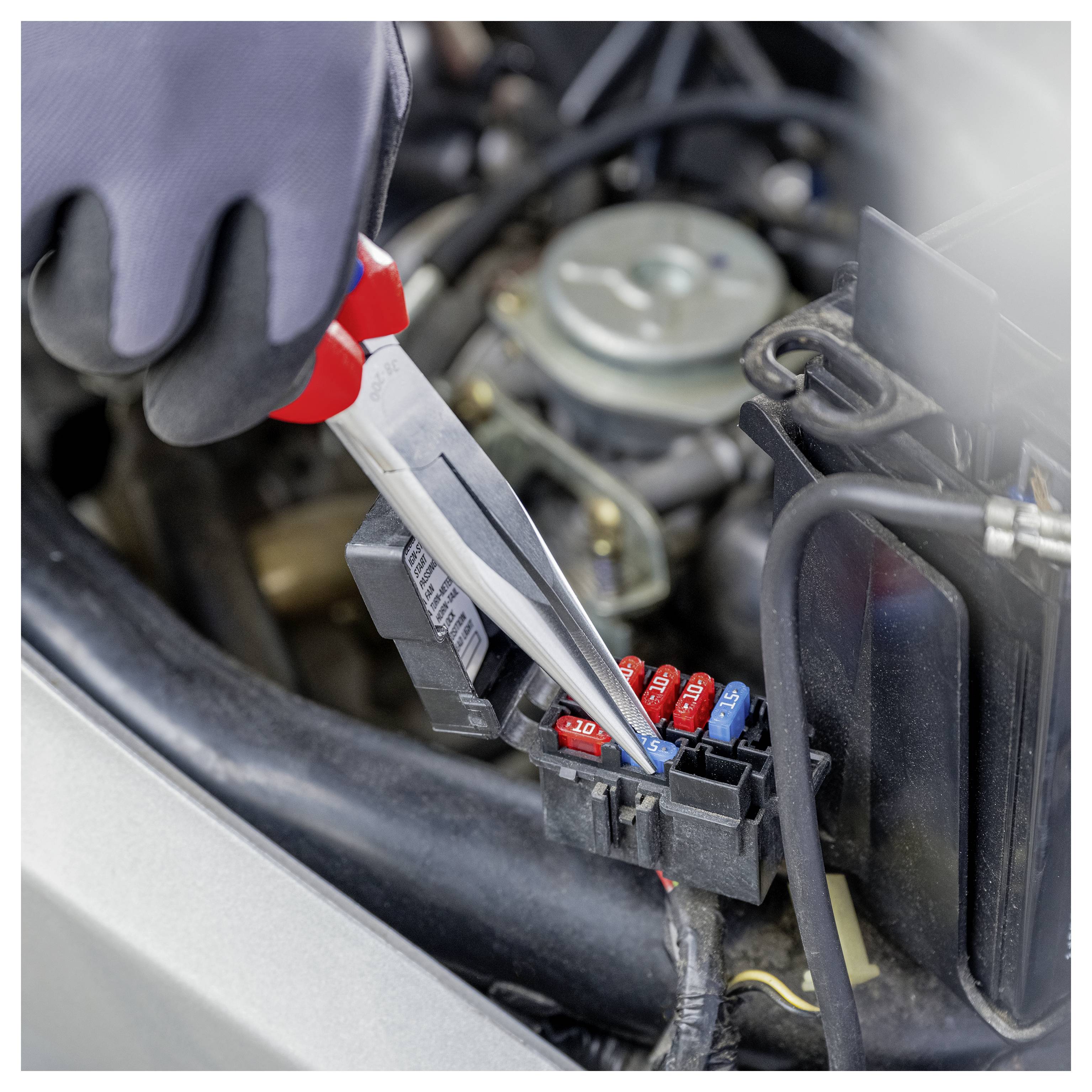 Knipex 38 15 200 Electrónica y mecánica de precisión Alicates de punta plana Recto 200 mm-3