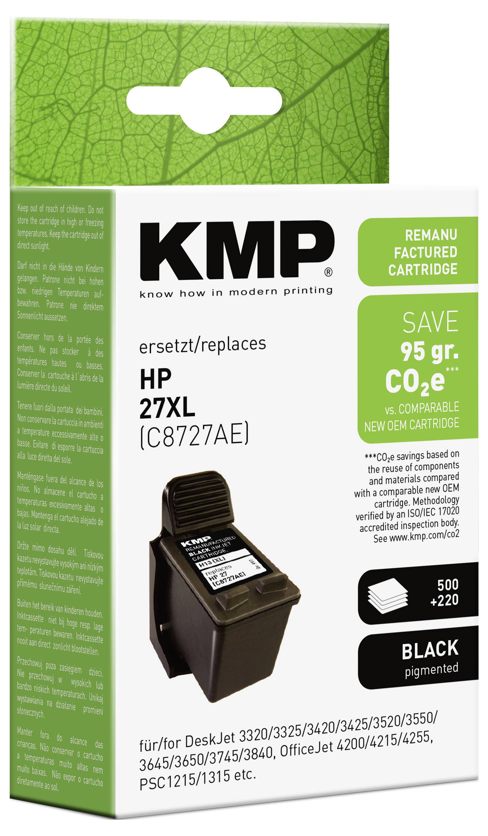 KMP Ink reemplaza HP 27, C8727AE Compatible Negro H13 0997,4271-1