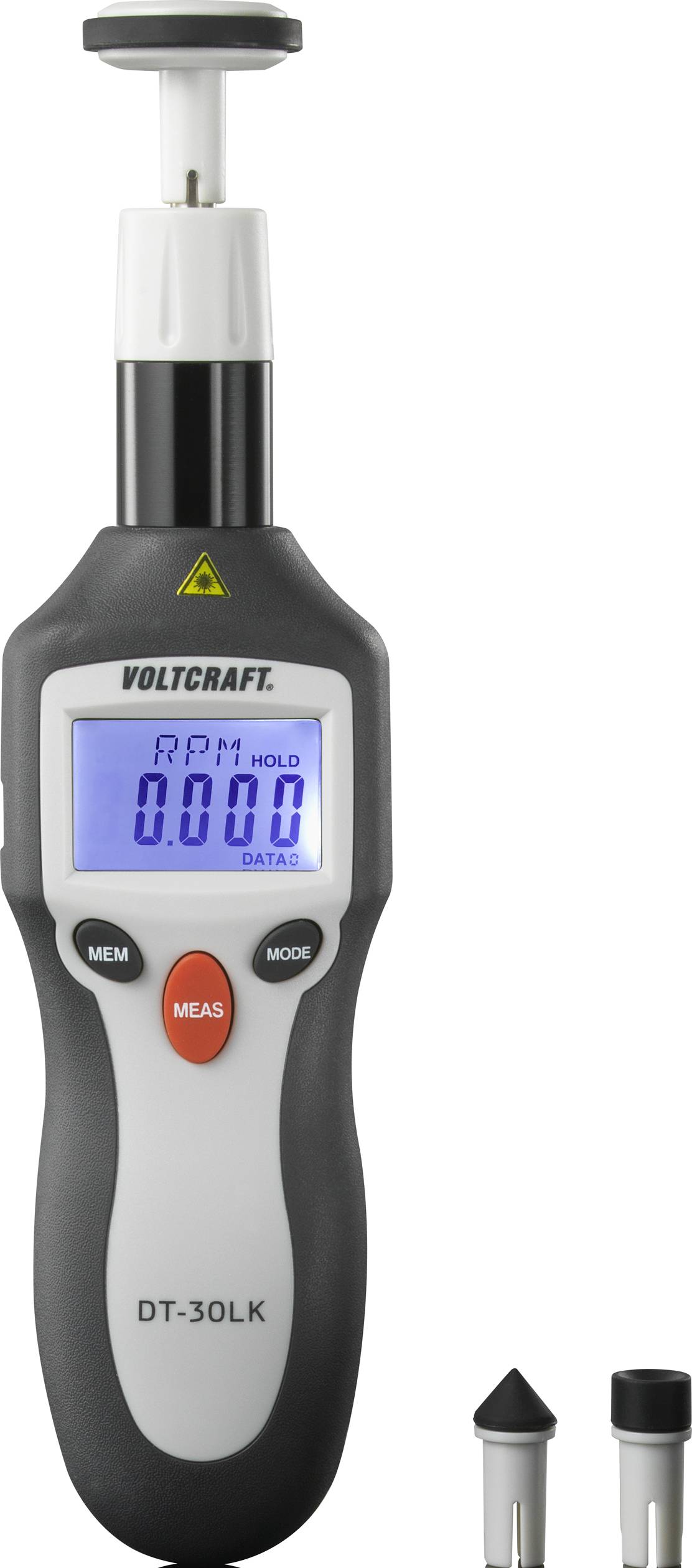 VOLTCRAFT DT-30LK Cuentarrevoluciones Mecánico, Óptico 2 - 20000 r. p. m. 2 - 200000 r. p. m.-0