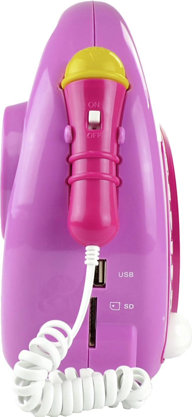 X4 Tech Bobby Joey Reproductor de CD infantil CD, SD, USB Micrófono incluido Rosa-1