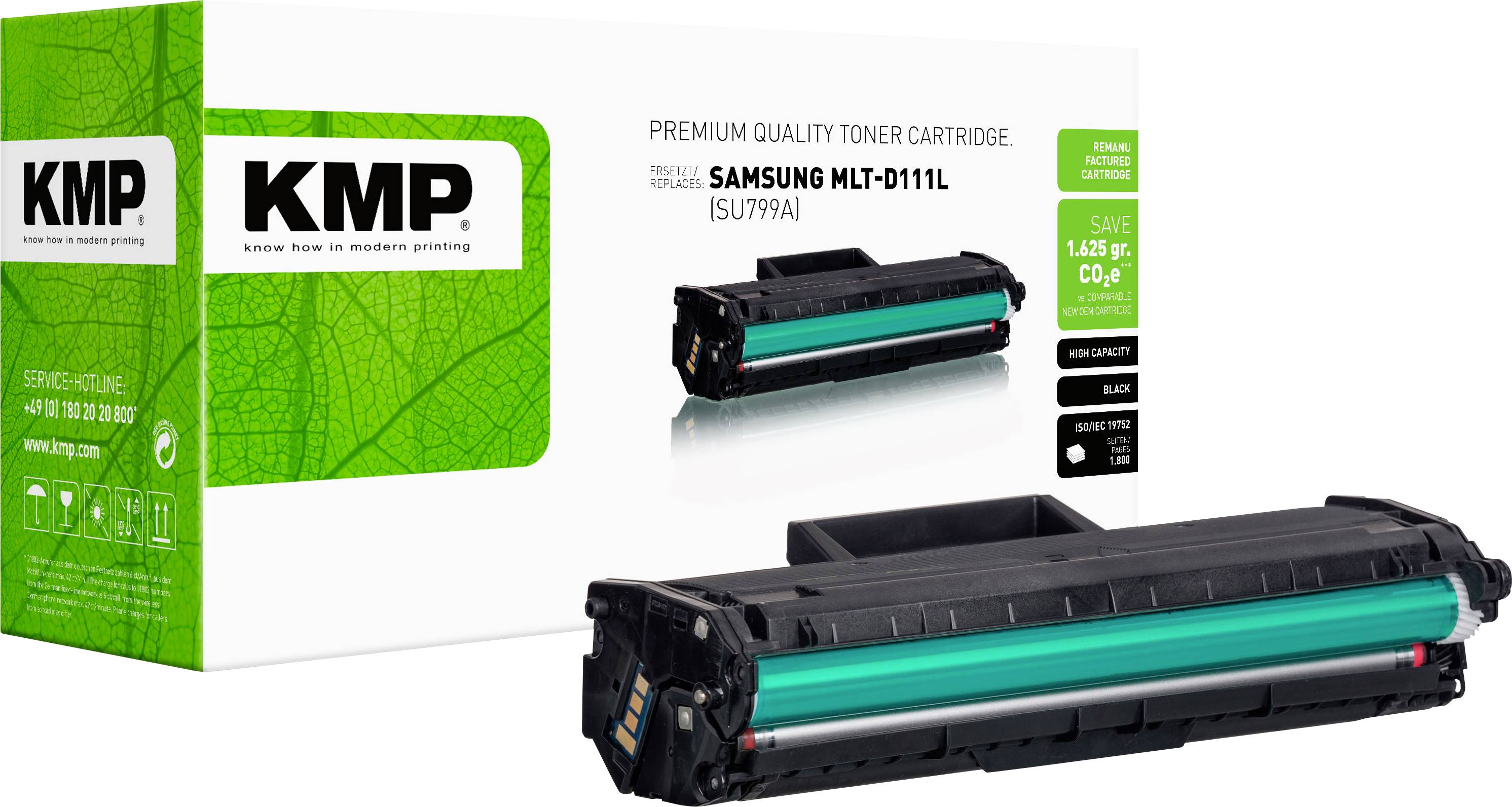 Cassette de toner KMP SA-T75 remplace Samsung MLT-D111L compatible noir 1800 pages — Photo 2 sur 3