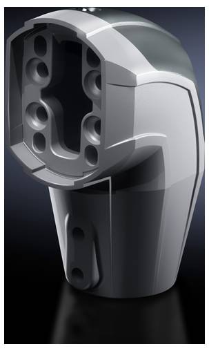 Rittal CP 6206.640 Adaptador angular Rígido Aluminio, Plástico Gris luminoso (RAL 7035) (Anch. x Alt.) 132 cm x 106 cm 1 UD(S). Piece