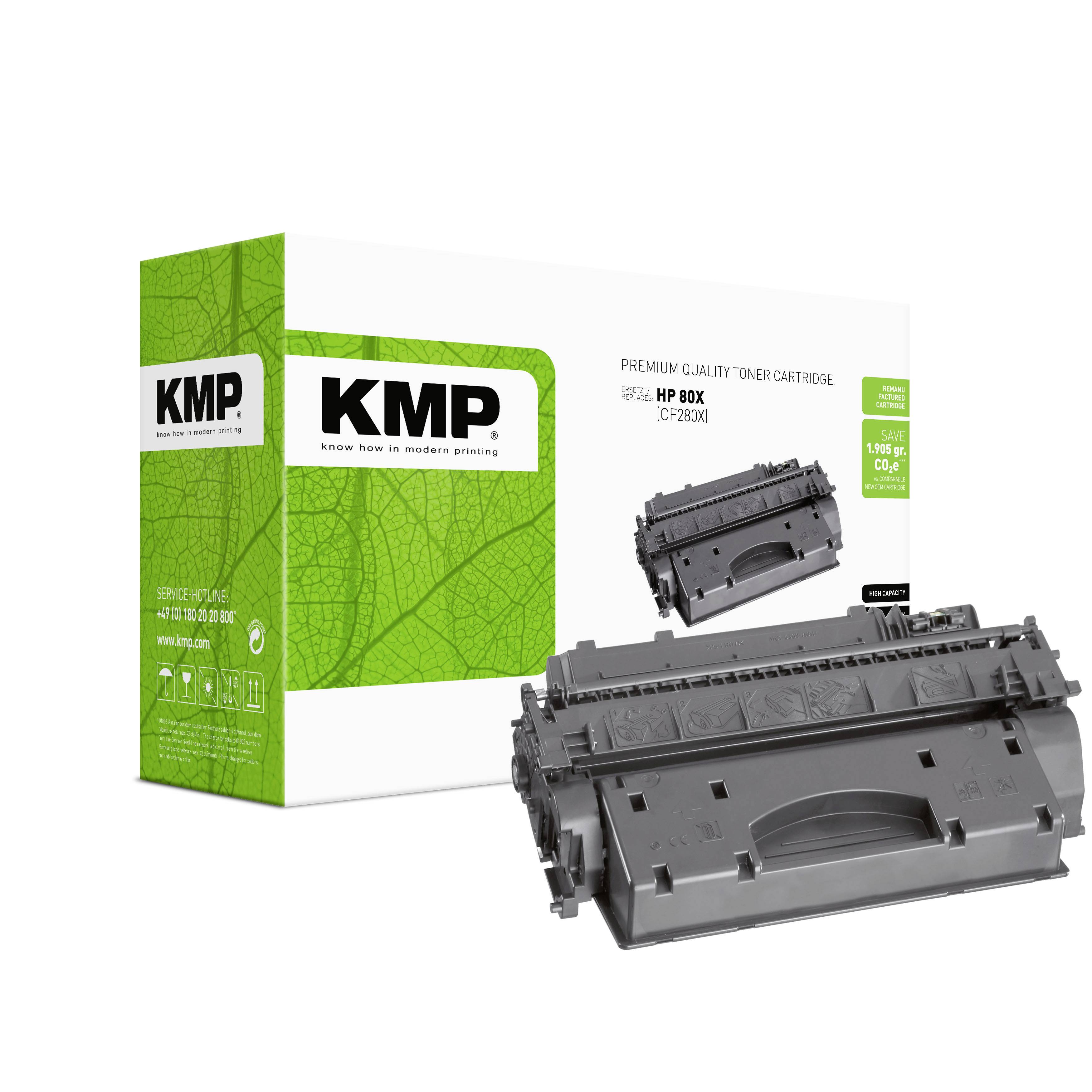 KMP Tóner reemplaza HP, Troy 80X, CF280X Compatible Negro 7300 Lados H-T234 1235,8300-0