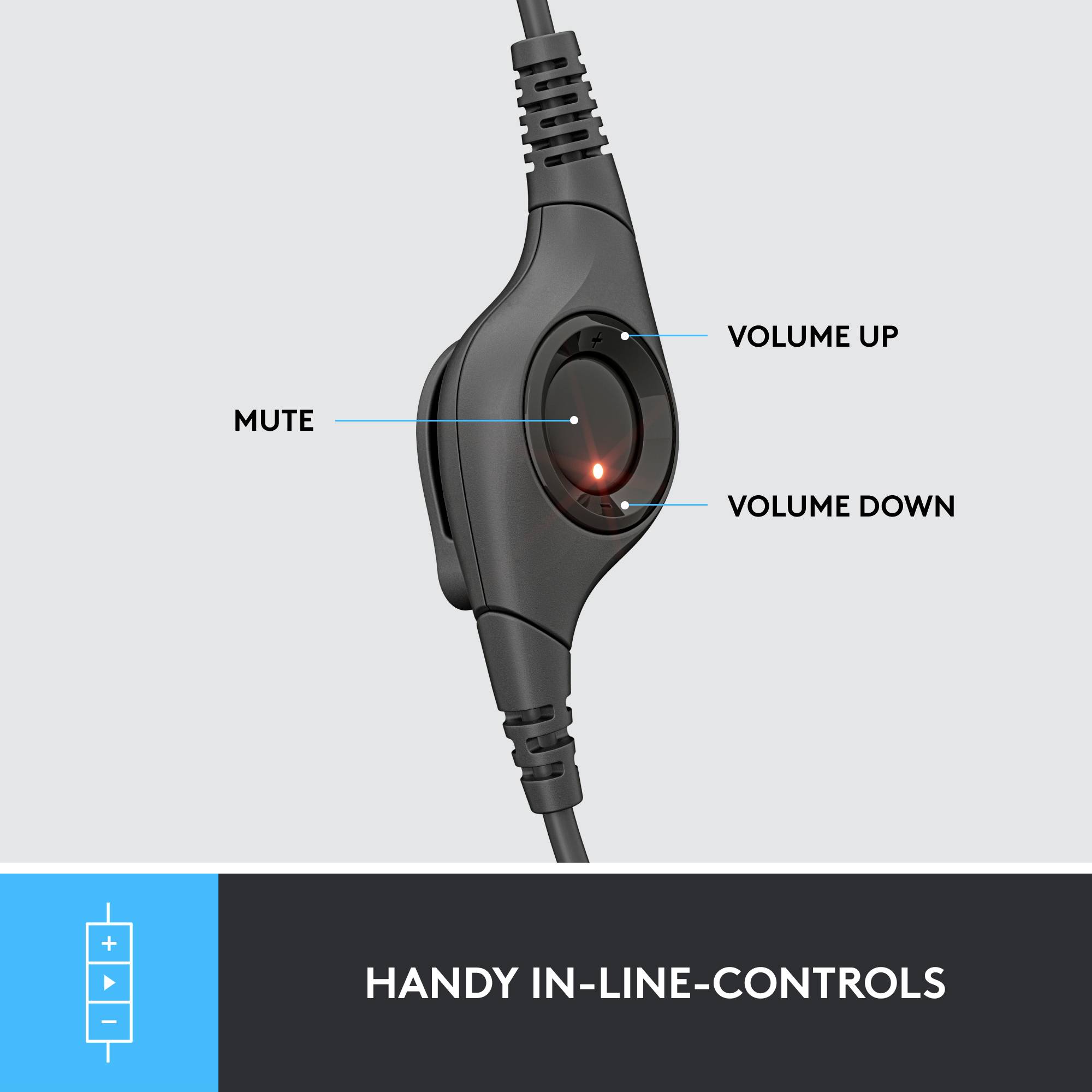 Logitech H390 Auriculares supraurales Por cable Estéreo Schwarz Supresión de ruido del micrófono, Supresión de ruido Con-3